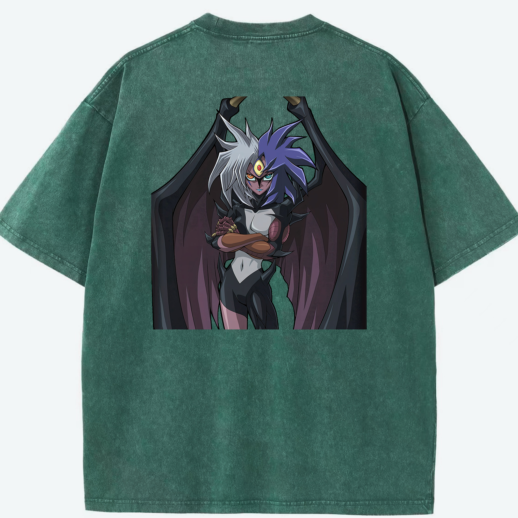 （画像用） 遊☆戯☆王 Yu-Gi-Oh! 綿100% ヴィンテージ風 半袖Tシャツ（背面プリント）